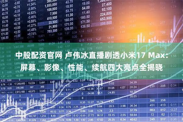 中股配资官网 卢伟冰直播剧透小米17 Max：屏幕、影像、性能、续航四大亮点全揭晓